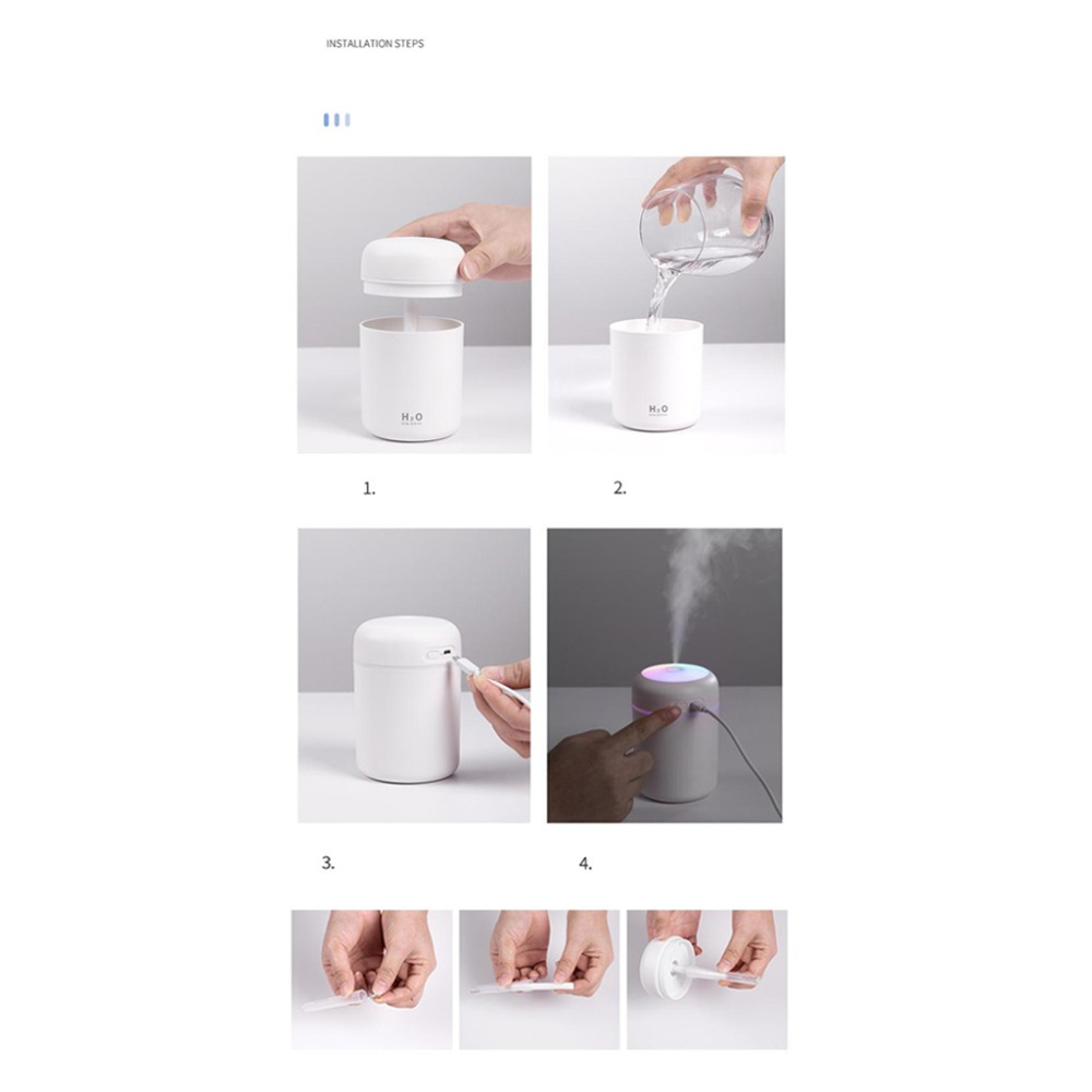 Mini Ultrasonic Air Humidifier & Essential Oil Diffuser