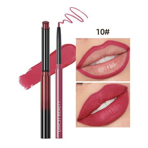 2pcs Lipstick Lipliner Pen Set Matte Nude Lip Liner Pencil