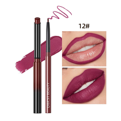 2pcs Lipstick Lipliner Pen Set Matte Nude Lip Liner Pencil
