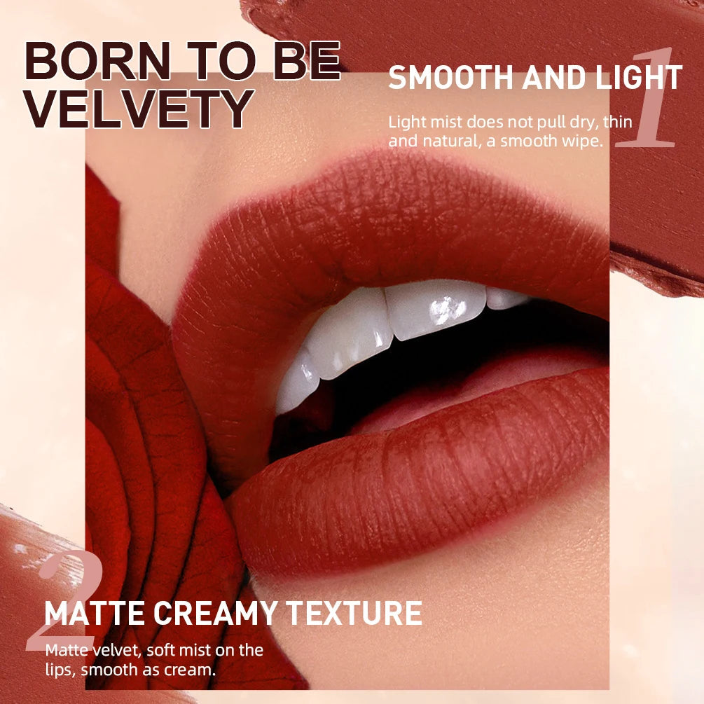 2pcs Lipstick Lipliner Pen Set Matte Nude Lip Liner Pencil