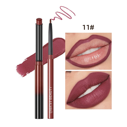 2pcs Lipstick Lipliner Pen Set Matte Nude Lip Liner Pencil